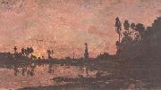 Sonnenuntergang an der Oise Charles-Francois Daubigny